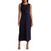 Front Twist Crewneck Sleeveless Maxi Dress