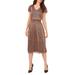 Metallic Flutter Sleeve Dress