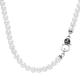 Perlenkette GIORGIO MARTELLO MILANO "mit weißen Muschelkern-Perlen, Silber 925" Halsketten Gr. 45 cm, Silber 925 (Sterlingsilber), weiß Damen Perlenketten