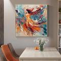Colorful Woman Oil Painting Abstract Woman Hand Painted Textured Canvas Painting Wall Decor For Living Room Office Wall Art (No Frame)