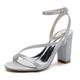 Damen Hochzeit Schuhe Sandalen Geschenke zum Valentinstag Blockabsatz Sandalen Party Hochzeitssandalen Brautschuhe Brautjungfernschuhe Blockabsatz Offene Spitze Elegant Minimalismus Satin