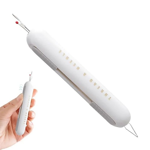 2-in-1-Nadeleinfädler, Nahttrenner, Einfädler und Nahtlöser, Nahttrenner-Werkzeug zum Nähen, Basteln, Stricken, Fadenentfernen, Zubehör Image