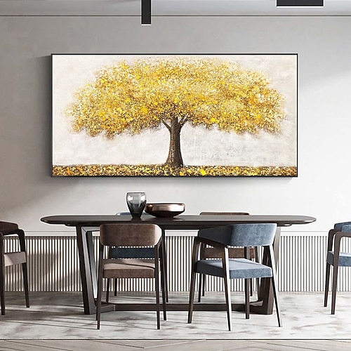 3D handgemalte Leinwand Blumenkunst Malerei handgemalt abstrakte Landschaft Textur Ölgemälde Baum Pflanzen Wandmalerei Nachttisch Malerei Schlafzimmer Kunst Frühling Dekor kein gerahmt Image