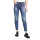 Cartoon Damen Used Look-Jeans mit verkürztem Bein Blue Used Denim,38