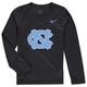 Nike Heathered Grey North Carolina Tar Heels Legend Logo Langarm-Performance-T-Shirt für Jugendliche