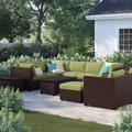 Lark Manor™ Anastase 12 Piece Sectional Seating Group w/ Cushions Synthetic Wicker/All - Weather Wicker/Wicker/Rattan | Outdoor Furniture | Wayfair