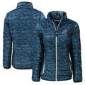 ETSU Buccaneers Cutter & Buck Women's Rainier PrimaLoft Eco Insulated Printed Full-Zip Puffer Jacket - Navy