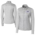 Women's Cutter & Buck Gray Montana State Bobcats Vault DryTec Stealth Hybrid Quilted Full-Zip Windbreaker Jacket