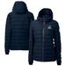 Women's Cutter & Buck Navy Citadel Bulldogs Vault Mission Ridge Repreve Eco Insulated Long Puffer Jacket