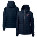 Women's Cutter & Buck Navy Dayton Flyers Vault Mission Ridge Repreve Eco Insulated Long Puffer Jacket