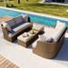 Latitude Run® Ulverst 9 - Person Outdoor Seating Group w/ Cushions, Rattan | 28.7 H x 76.4 W x 37.8 D in | Wayfair 2E1EA157FE944F918F3EC939B028EFAE