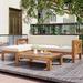 Gracie Oaks 5-Piece Patio Wood Sectional Sofa Seating Group Set | Wayfair 266EA6CF833A404C85667FCEFA57E82C