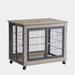 Tucker Murphy Pet™ Furniture Dog Cage Crate w/ Double Doors on Casters. Grey | Wayfair F0AE68E736AB43758360AA27DAC8FE28