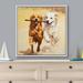 wall26 " Happy Playful Pups Joyful Dogs Sharing A Stick Warm Friendship Modern Art Pastel " on | 16 H x 16 W x 1.5 D in | Wayfair