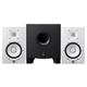 Yamaha HS7 Active Studio Monitors White with HS8 Powered Subwoofer