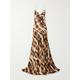 Y/Project - Asymmetric Draped Printed Satin Maxi Dress - Leopard print