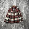 Free People Jackets & Coats | Free People Pea Coat Small Womens Red Plaid Fuzzy Wool Jacket | Color: Red | Size: S