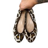J. Crew Shoes | J. Crew Leopard Print Ballet Flats | Color: Brown/White | Size: 9