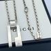 Gucci Jewelry | Authentic Gucci G Sterling Sliver G Pendant Necklace | Color: Silver | Size: 19"