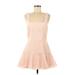 Amanda Uprichard Casual Dress - Mini: Pink Grid Dresses - Women's Size Medium