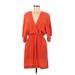 Twelfth Street by Cynthia Vincent Casual Dress: Orange Dresses - Women's Size Medium