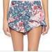 Free People Shorts | Free People Printed Floral Extreme Crossover Shorts Size M | Color: Blue/Pink | Size: M