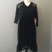 Zara Dresses | Nwt Zara Black Lace High Low Dress With Slip | Color: Black | Size: M