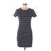 French Connection Casual Dress - Mini: Blue Stripes Dresses - Women's Size Medium