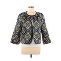 Ann Taylor LOFT Jacket: Blue Damask Jackets & Outerwear - Women's Size Medium