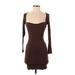 Princess Polly Casual Dress - Bodycon: Brown Solid Dresses - Women's Size 2