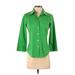 J.Crew Long Sleeve Button Down Shirt: Green Tops - Women's Size X-Small