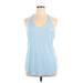 Tek Gear Active Tank Top: Blue Activewear - Women's Size X-Large