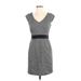 Banana Republic Factory Store Casual Dress - Sweater Dress: Gray Jacquard Dresses - New - Women's Size 2 Petite