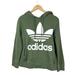 Adidas Tops | Adidas Women’s Green Hoodie Pullover Logo Sweater Size S | Color: Green/White | Size: S