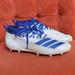 Adidas Shoes | Adidas Men's Adizero 8.0 Mid Football Cleats White Royal Blue F35183 Size 12.5 | Color: Blue/White | Size: 12.5
