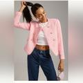 Anthropologie Jackets & Coats | Nwt Maeve Double-Breasted Tweed Jacket | Color: Pink | Size: 18w