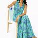 Lilly Pulitzer Dresses | Lilly Pulitzer (Popular Style) Malone Maxi Keeping It Reel Plus Size Xxl Nwt | Color: Blue/Green | Size: Xxl