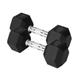 Dumbbells Gym Home Rubberized Hexagonal Dumbbell Fixed Dumbbell Kilogram Dumbbell Fitness Equipment For Men And Women Dumbbell Set (Color : Black, Size : 5kg)