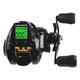 Baitcasting Fire Fishing Reel, 7.2:1 Bite Alarm Digital Fishing Reel Line Counter Depth Position, For Freshwater Seawater Fishing(Black Right hand)