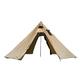 CCAFRET Camping tent 3-4 Person Pyramid Tent Shelter Ultralight Outdoor Camping Teepee Hiking Backpacking Tents Waterproof Windproof Easy Setup Tent (Color : Brown)