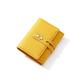 CCAFRET Ladies Purse Short Wallet Ladies Tri-fold Zipper Wallet Ladies Leather Wallet Card Bag Small Wallet (Color : Yellow)