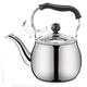 Whistling Kettle Stainless Steel Whistling Kettle Modern Tea Kettle for Stovetop with Cool Grip Ergonomic Handle Stainless Steel Kettle (Color : A, Size : 5L)