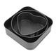 QIANGT Baking Supplies, Steel Round Heart Square Shape Easy Release Double Coating Springform Pan Set for Kitchen 3Pcs Cake Pan Set Carbon for Kitchen (Size : 24/26/28)