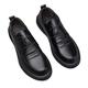 CCAFRET Men Shoes Men Leather Shoes Casual Big Toe Soft Sole Dress Versatile Business Lace-Up Breathable Style (Color : Schwarz, Size : 8.5 UK)