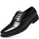 CCAFRET Men Shoes Spring and Autumn Men's Leather Shoes Round Toe Men's Shoes Transparent Men's Leather Shoes Men's Black Shoes Lace Up Solid Color (Color : 1, Size : 9.5 UK)