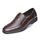 CCAFRET Men Shoes Business Leather Shoes Men Dress Shoes Classic Black Formal Shoes for Men Office Shoes Plus Size Genuine Leather Men Shoes (Color : Brown, Size : 6.5 UK)