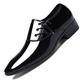 CCAFRET Men Shoes Dress Shoes Men Oxford Patent Leather Men Dress Shoes Business Shoes Men Oxford Leather (Color : Schwarz, Size : 6)