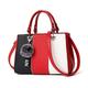 CCAFRET Shoulder bags women Women Hairball Ornaments Totes Patchwork Handbag Party Purse Ladies Messenger Crossbody Shoulder Bags Women Handbags (Color : Red)