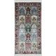 Amma Carpets Handmade Floral Rug White 3x6 feet Art Silk Hand-Knotted Hamadan