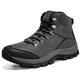 VOSMII Sneakers Men Hiking Shoes Winter Leather Outdoor Sneaker Men Ankle Boots Trekking Waterproof Mountaineer Climbing Sneakers (Color : Green, Size : 8.5 UK)